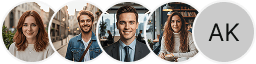 Plusieurs avatars de profils d'investisseurs sur le bloc d'examen du trading Noble Fondange
